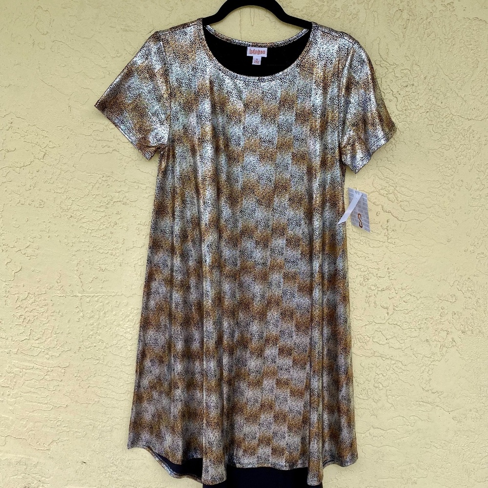 SOLD NWT S Lularoe Carly Elegant Metallic